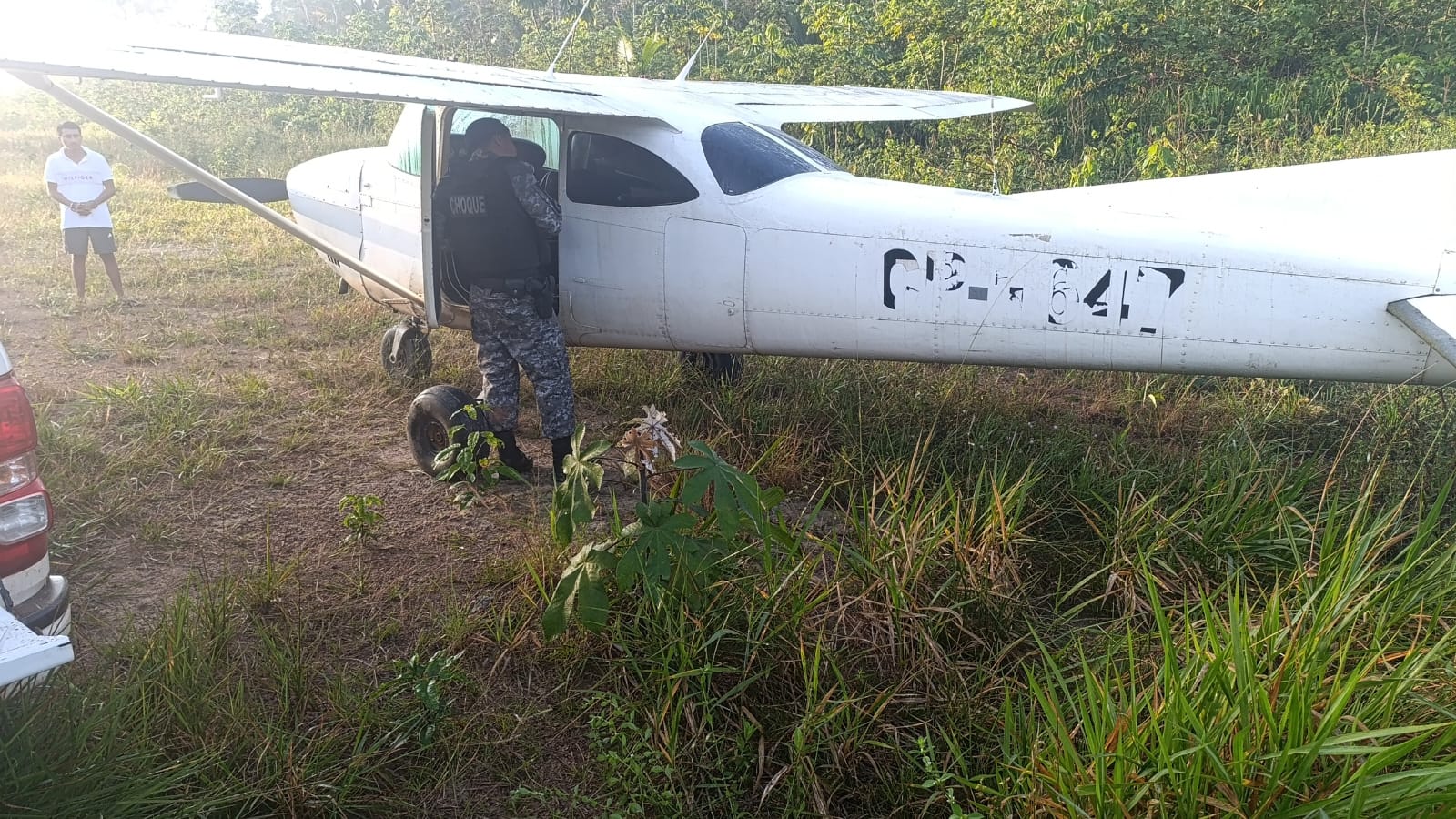 Ação do Batalhão de Choque aconteceu após denúncia de movimentação suspeita de aeronave usada para o tráfico de drogas